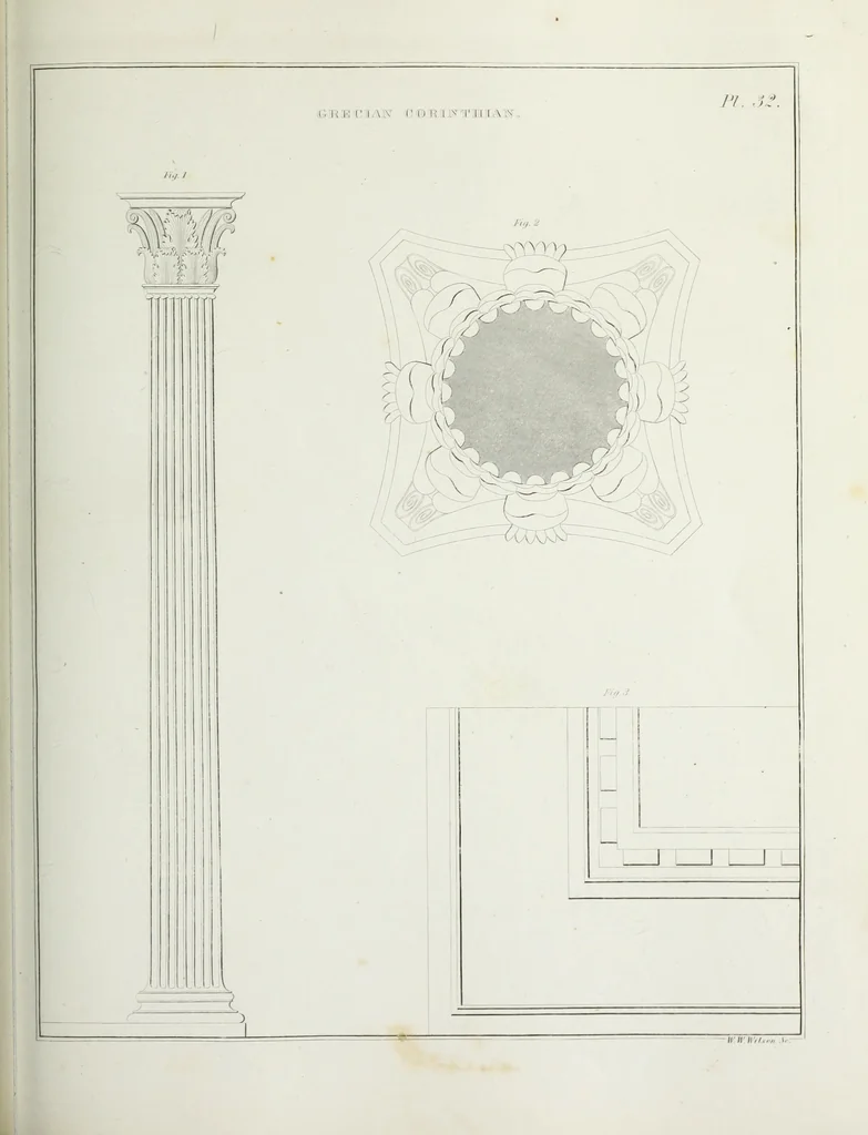 An illustration from The modern architect, or, Every carpenter his own master : embracing plans, elevations, specifications, framing, etc., for private houses, classic dwellings, churches, &c., to which added the new system of stair-building, 1855, leaf 200