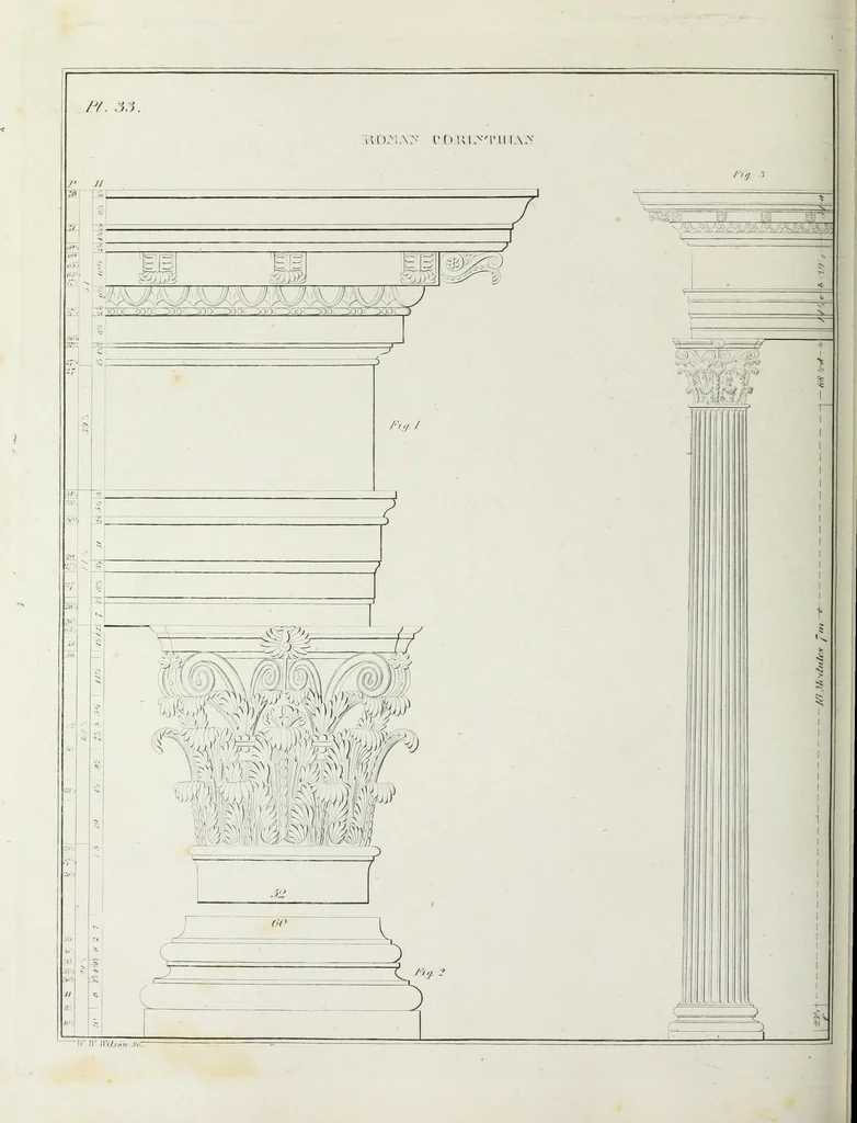 An illustration from The modern architect, or, Every carpenter his own master : embracing plans, elevations, specifications, framing, etc., for private houses, classic dwellings, churches, &c., to which added the new system of stair-building, 1855, leaf 203