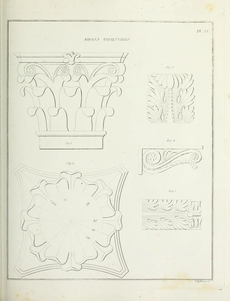 An illustration from The modern architect, or, Every carpenter his own master : embracing plans, elevations, specifications, framing, etc., for private houses, classic dwellings, churches, &c., to which added the new system of stair-building, 1855, leaf 204