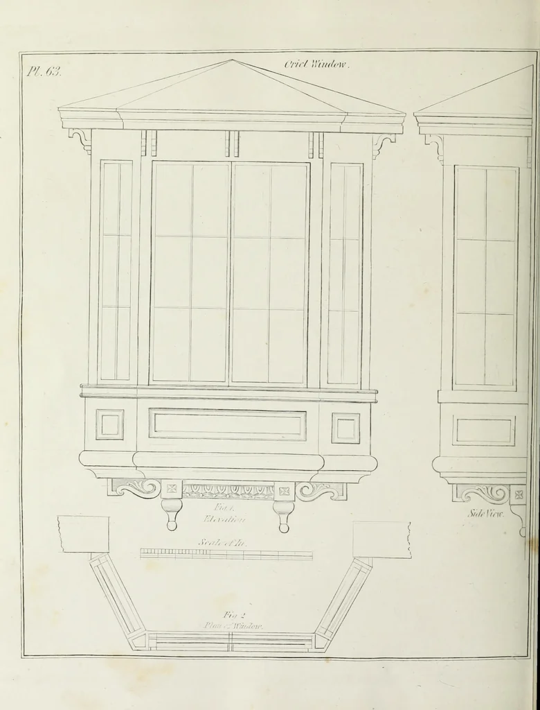 An illustration from The modern architect, or, Every carpenter his own master : embracing plans, elevations, specifications, framing, etc., for private houses, classic dwellings, churches, &c., to which added the new system of stair-building, 1855, leaf 263