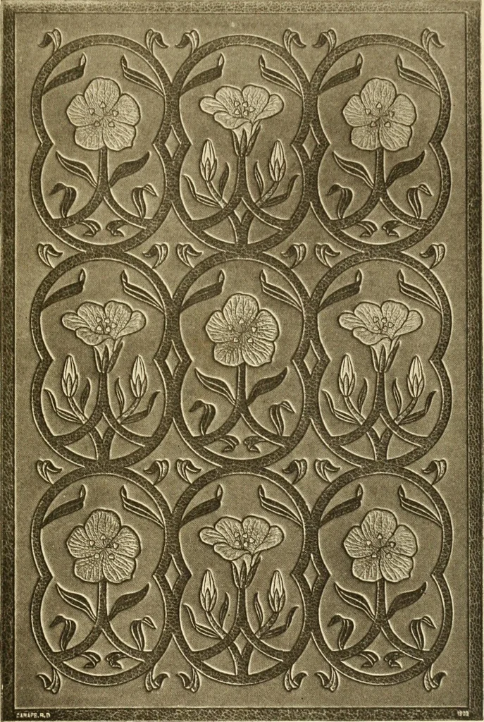 An illustration from Modern bookbindings, their design and decoration, 1906, leaf 192