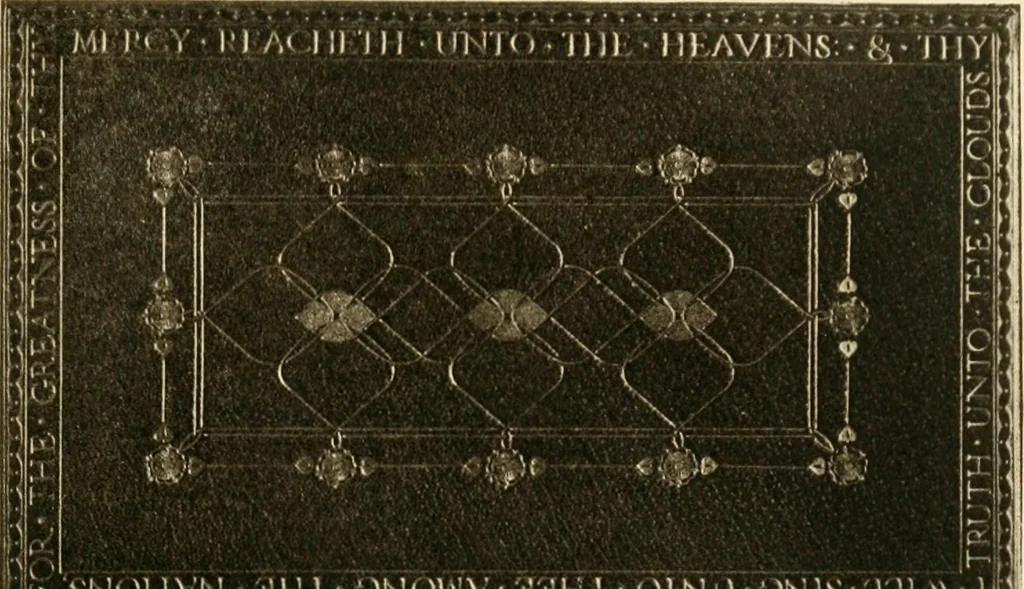An illustration from Modern bookbindings, their design and decoration, 1906, leaf 92