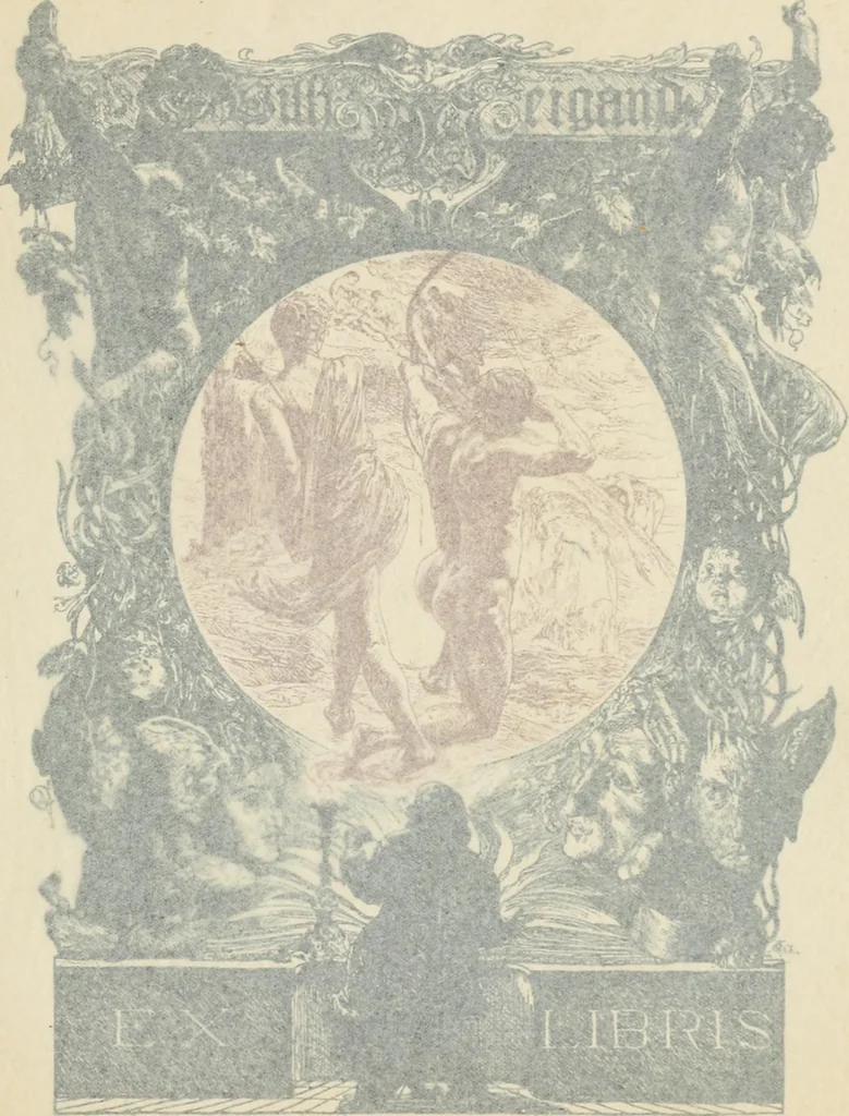 An illustration from Modern book-plates and their designers, 1898, leaf 100