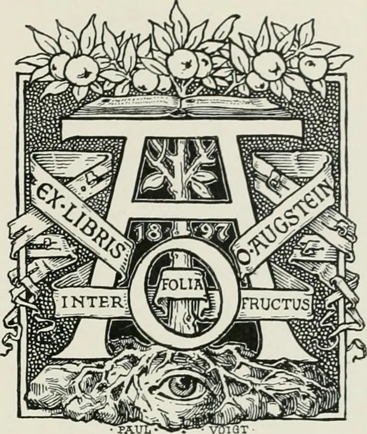 An illustration from Modern book-plates and their designers, 1898, leaf 104