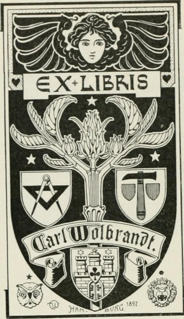 An illustration from Modern book-plates and their designers, 1898, leaf 105