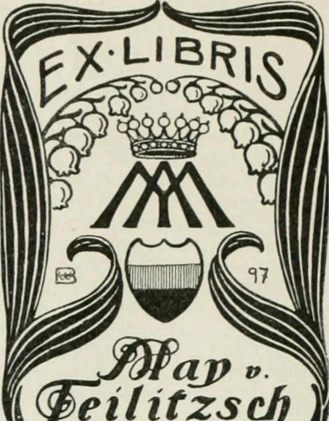 An illustration from Modern book-plates and their designers, 1898, leaf 105