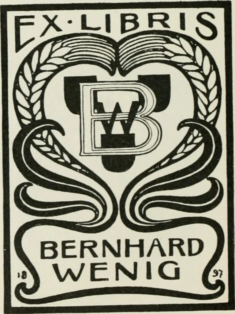 An illustration from Modern book-plates and their designers, 1898, leaf 105