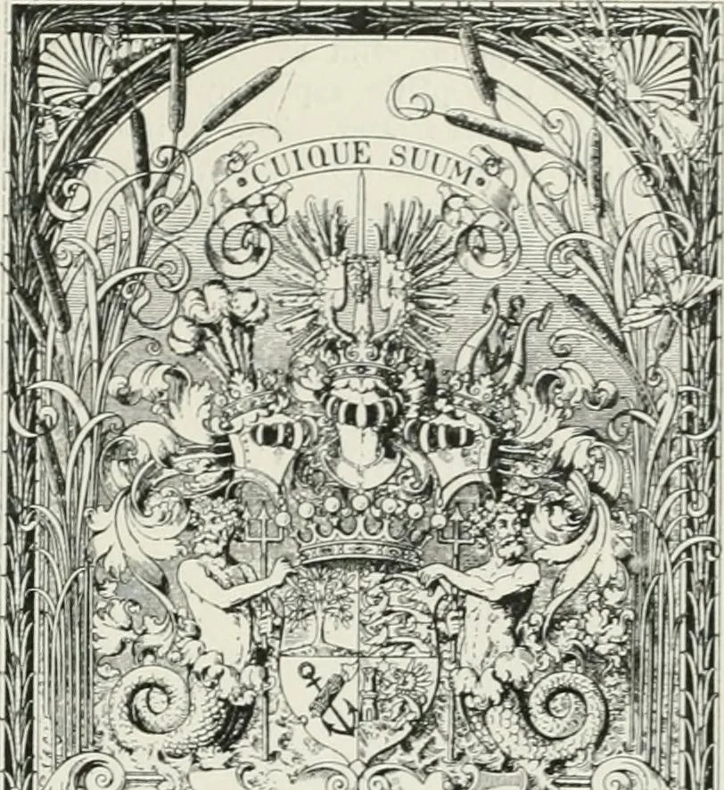 An illustration from Modern book-plates and their designers, 1898, leaf 106