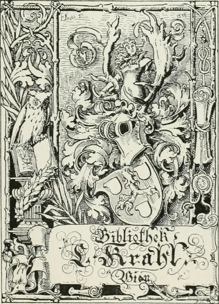 An illustration from Modern book-plates and their designers, 1898, leaf 106