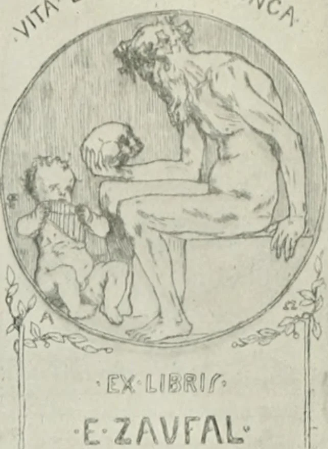 An illustration from Modern book-plates and their designers, 1898, leaf 107