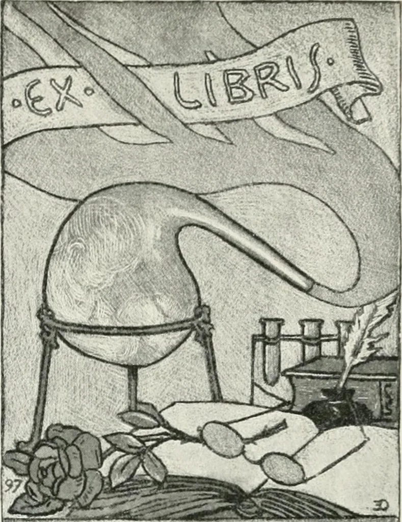 An illustration from Modern book-plates and their designers, 1898, leaf 108