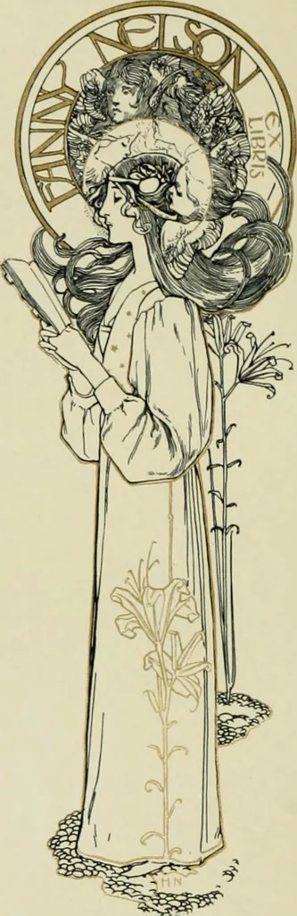 An illustration from Modern book-plates and their designers, 1898, leaf 21
