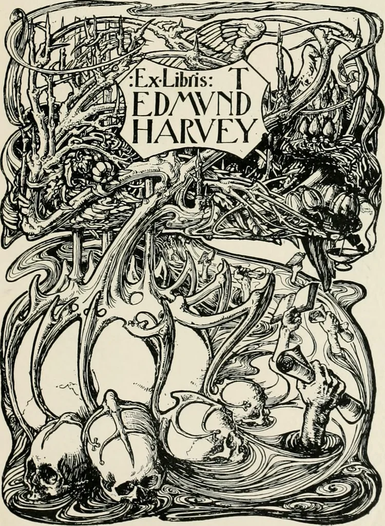 An illustration from Modern book-plates and their designers, 1898, leaf 24