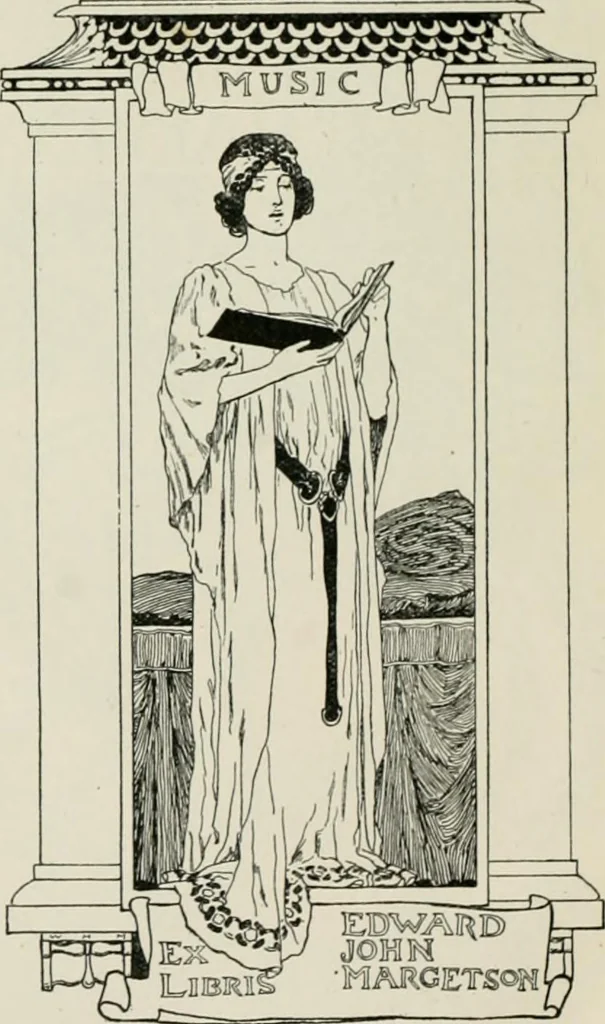 An illustration from Modern book-plates and their designers, 1898, leaf 25