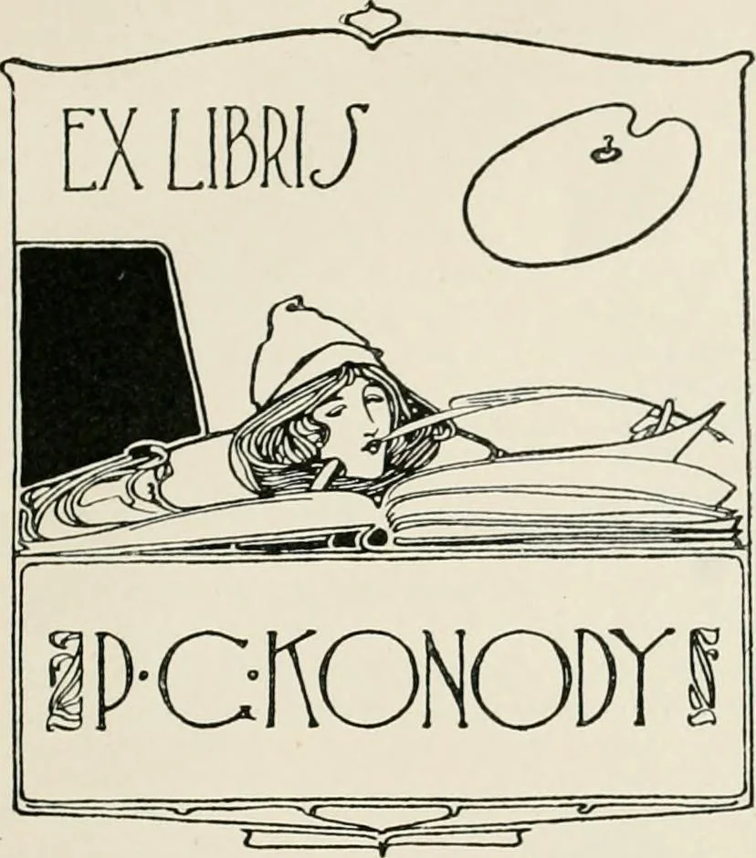 An illustration from Modern book-plates and their designers, 1898, leaf 26