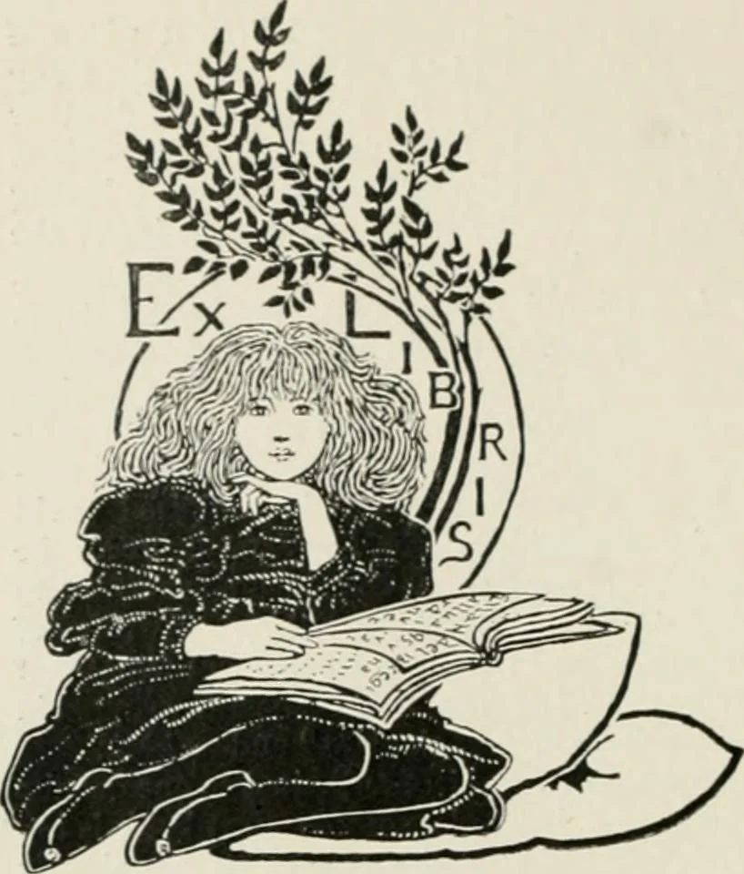 An illustration from Modern book-plates and their designers, 1898, leaf 27