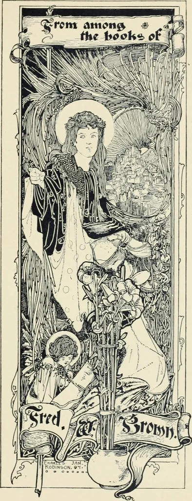 An illustration from Modern book-plates and their designers, 1898, leaf 30
