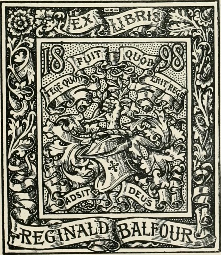 An illustration from Modern book-plates and their designers, 1898, leaf 32