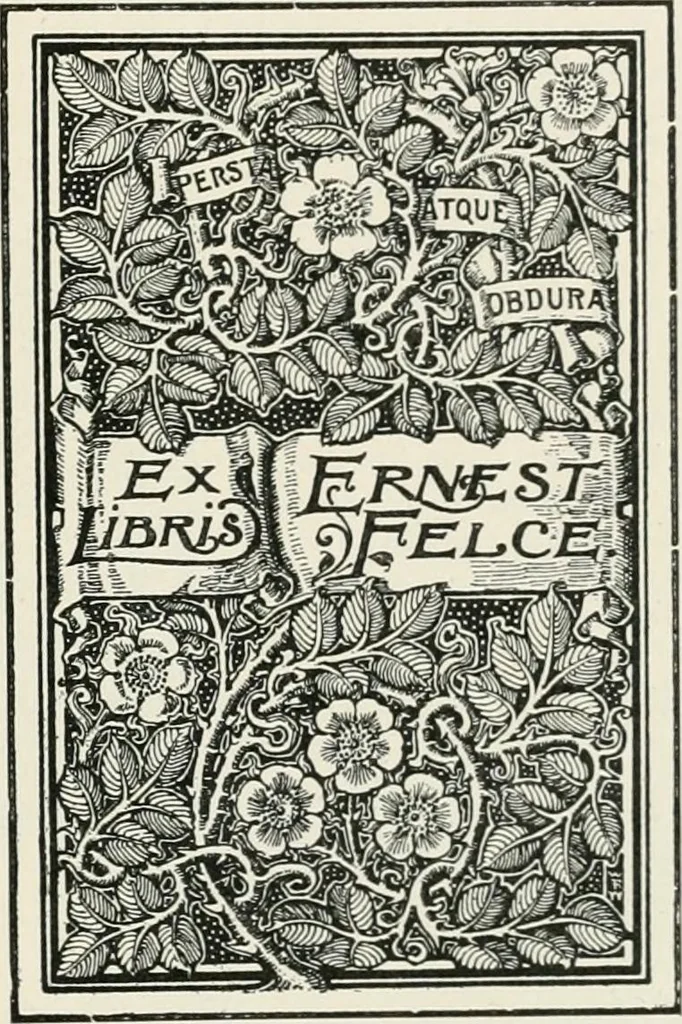 An illustration from Modern book-plates and their designers, 1898, leaf 32