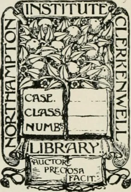 An illustration from Modern book-plates and their designers, 1898, leaf 33