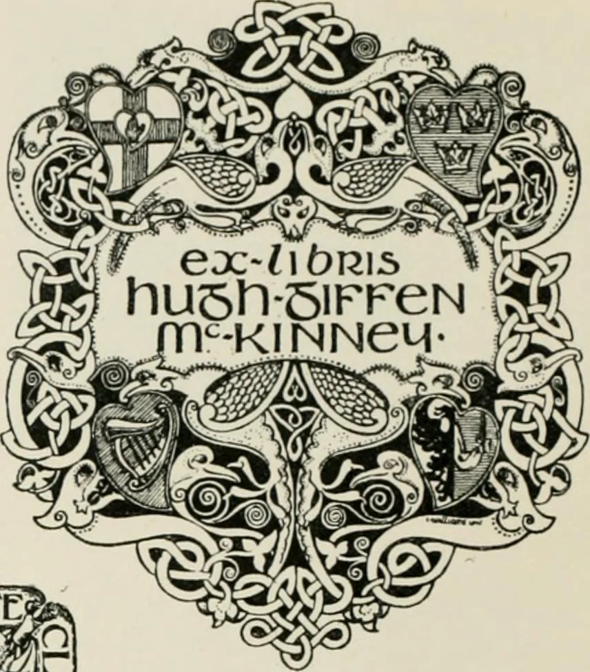 An illustration from Modern book-plates and their designers, 1898, leaf 33