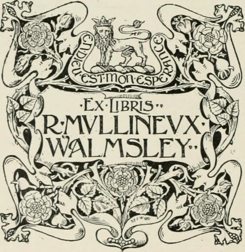 An illustration from Modern book-plates and their designers, 1898, leaf 33