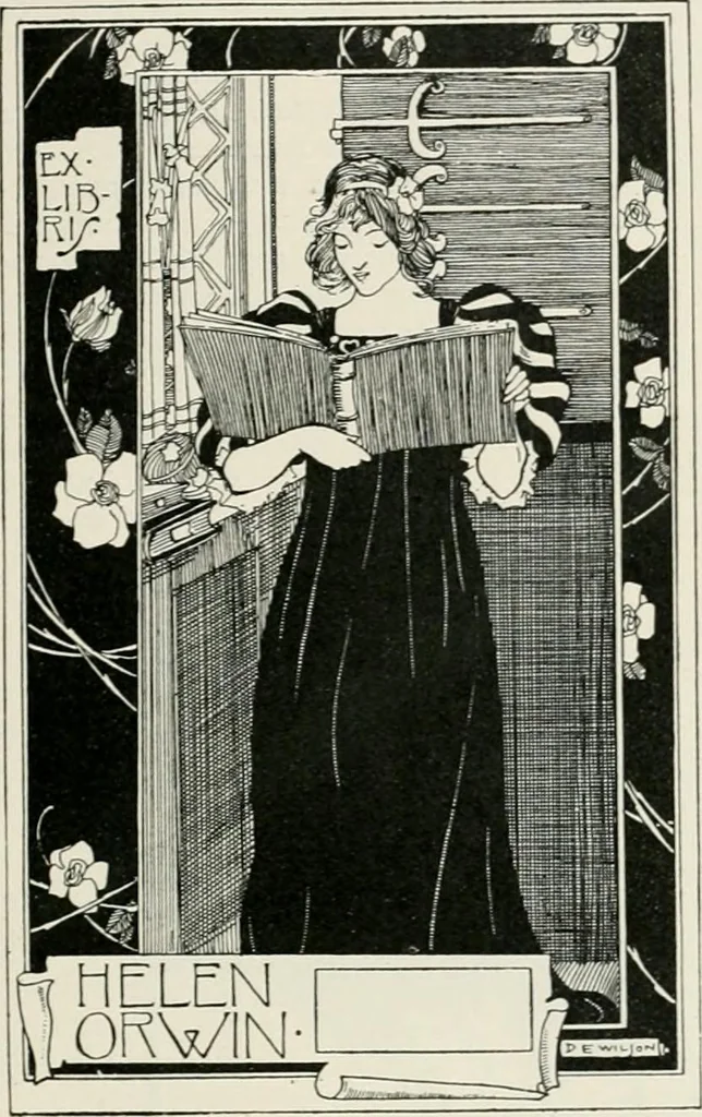An illustration from Modern book-plates and their designers, 1898, leaf 34