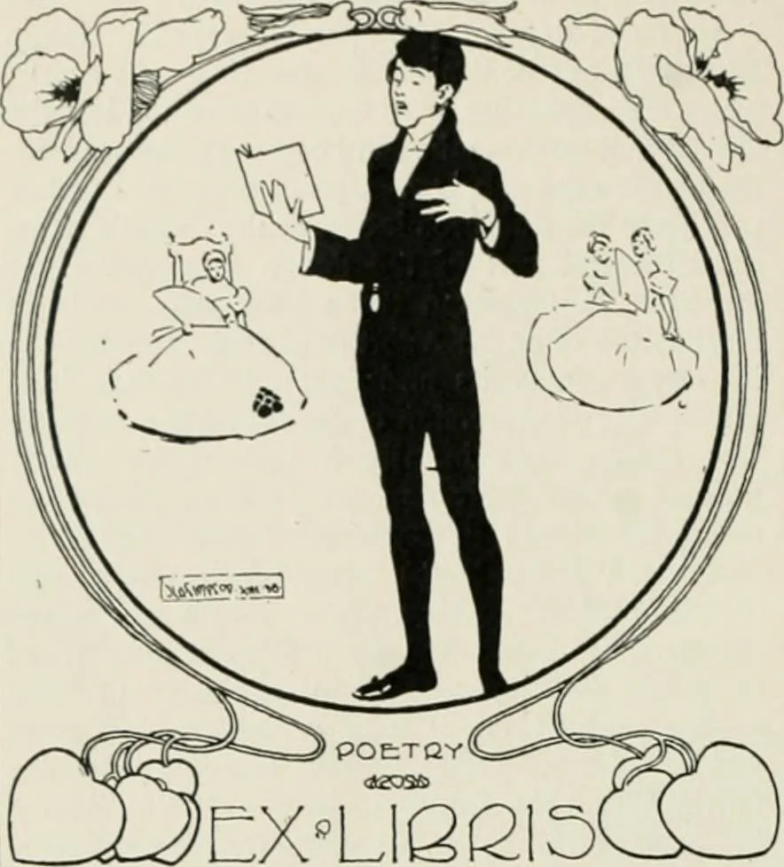 An illustration from Modern book-plates and their designers, 1898, leaf 35