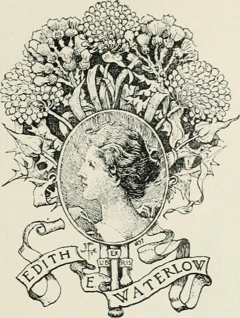 An illustration from Modern book-plates and their designers, 1898, leaf 38