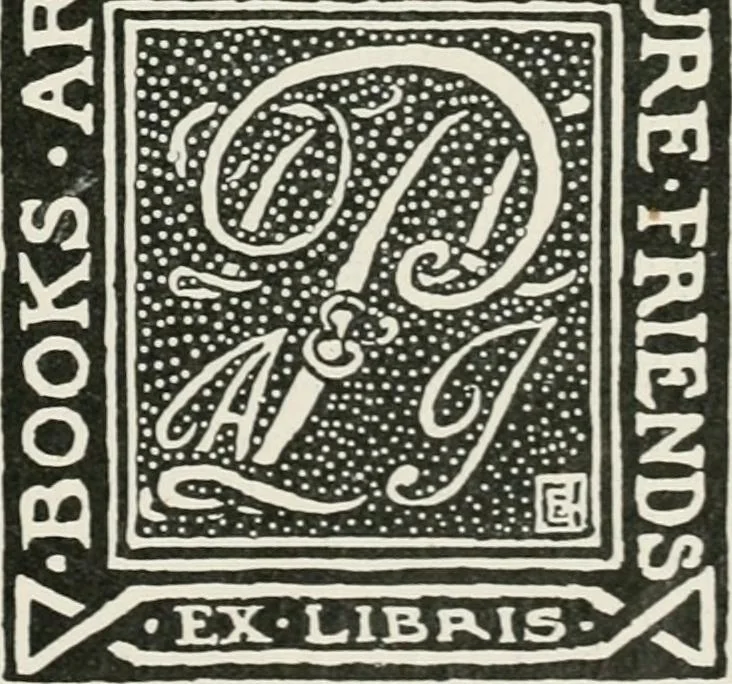 An illustration from Modern book-plates and their designers, 1898, leaf 40