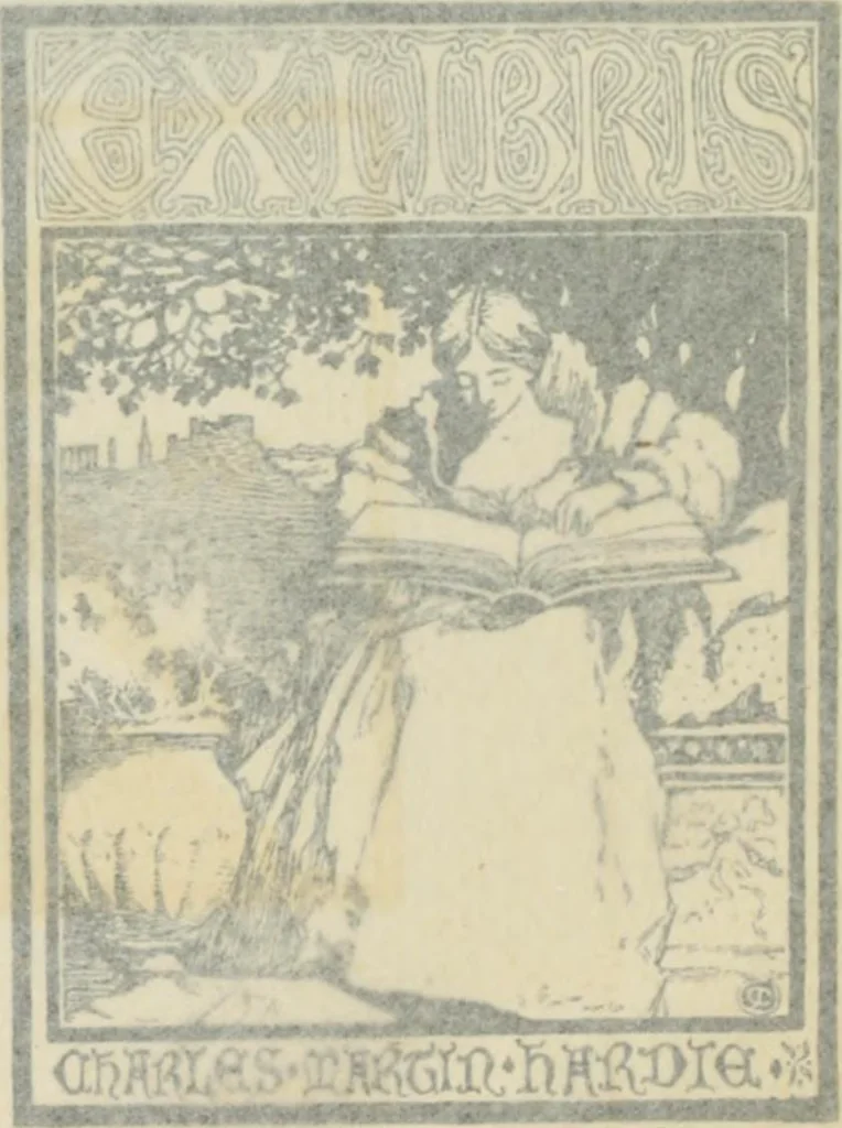 An illustration from Modern book-plates and their designers, 1898, leaf 45