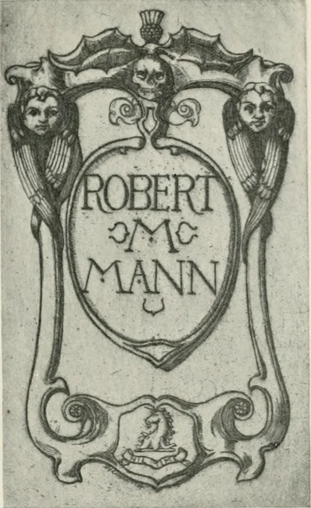 An illustration from Modern book-plates and their designers, 1898, leaf 52