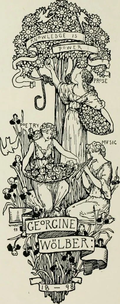 An illustration from Modern book-plates and their designers, 1898, leaf 53