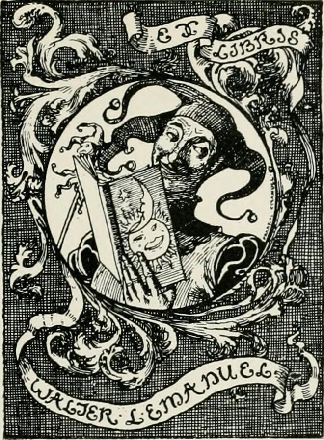 An illustration from Modern book-plates and their designers, 1898, leaf 54