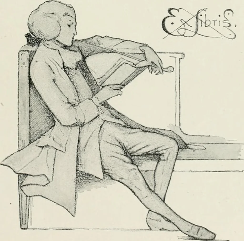 An illustration from Modern book-plates and their designers, 1898, leaf 54