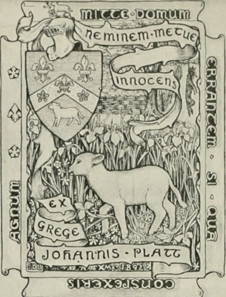 An illustration from Modern book-plates and their designers, 1898, leaf 55