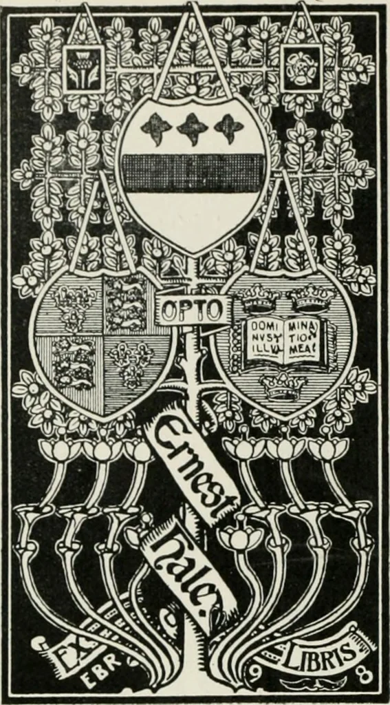 An illustration from Modern book-plates and their designers, 1898, leaf 59