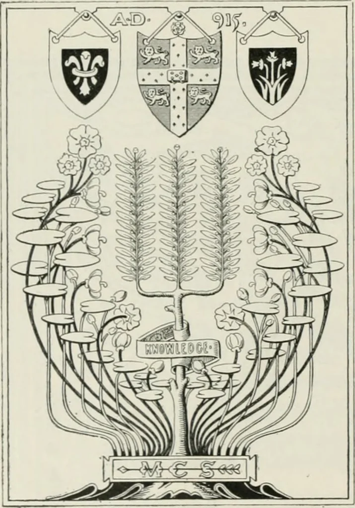 An illustration from Modern book-plates and their designers, 1898, leaf 61