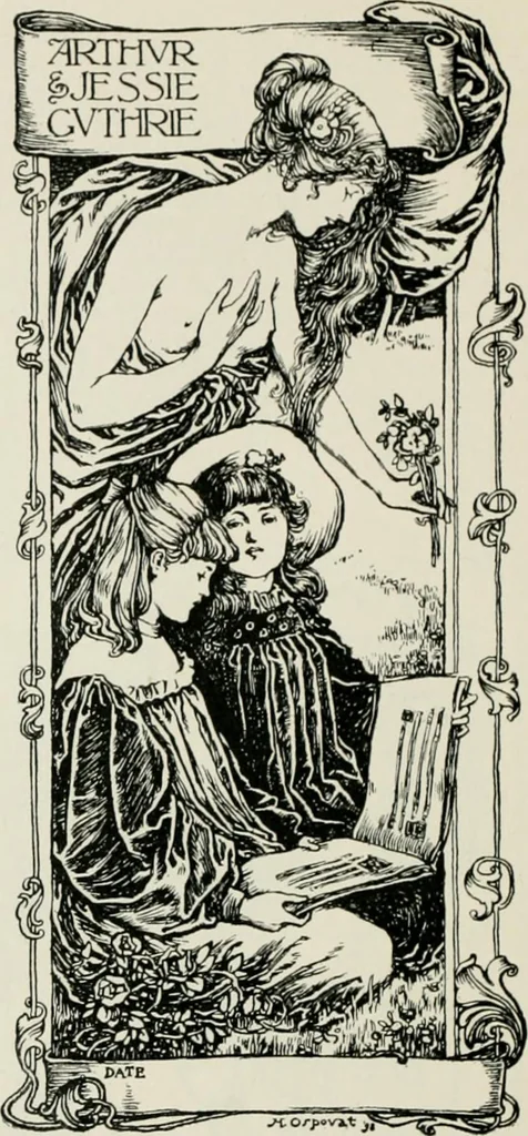 An illustration from Modern book-plates and their designers, 1898, leaf 63