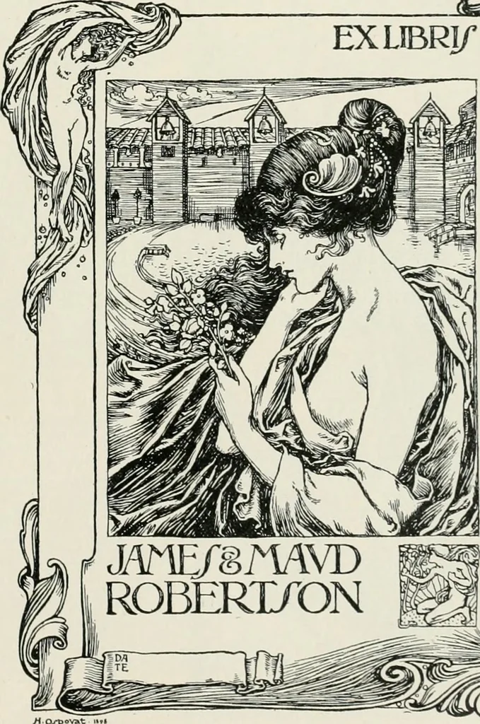 An illustration from Modern book-plates and their designers, 1898, leaf 64