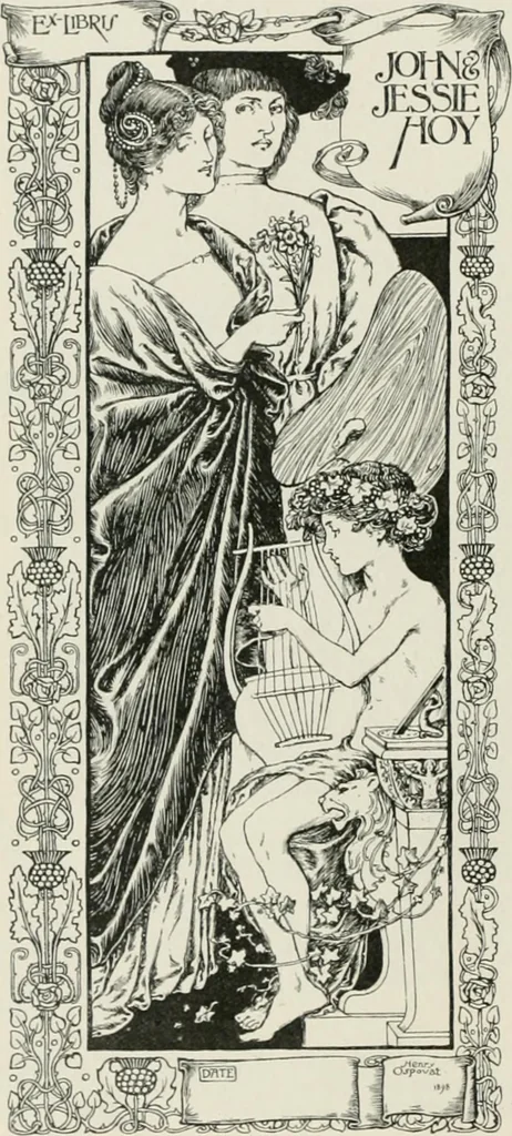 An illustration from Modern book-plates and their designers, 1898, leaf 65