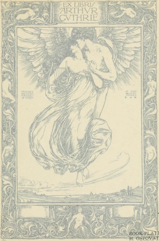 An illustration from Modern book-plates and their designers, 1898, leaf 66