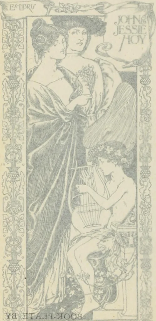 An illustration from Modern book-plates and their designers, 1898, leaf 67