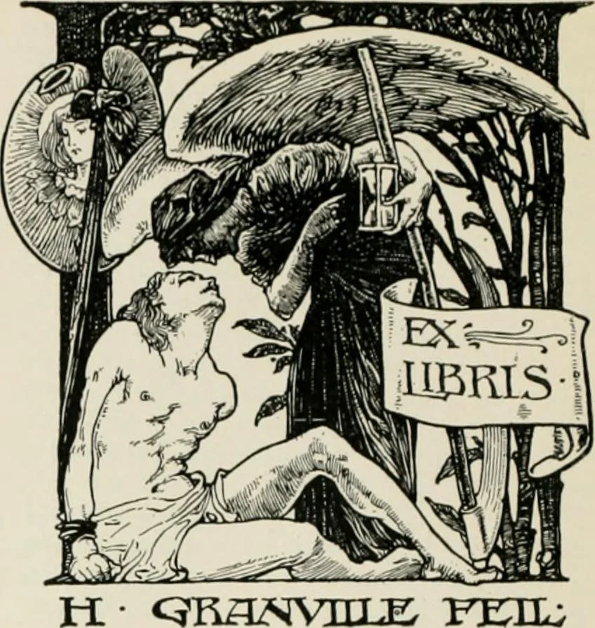 An illustration from Modern book-plates and their designers, 1898, leaf 71