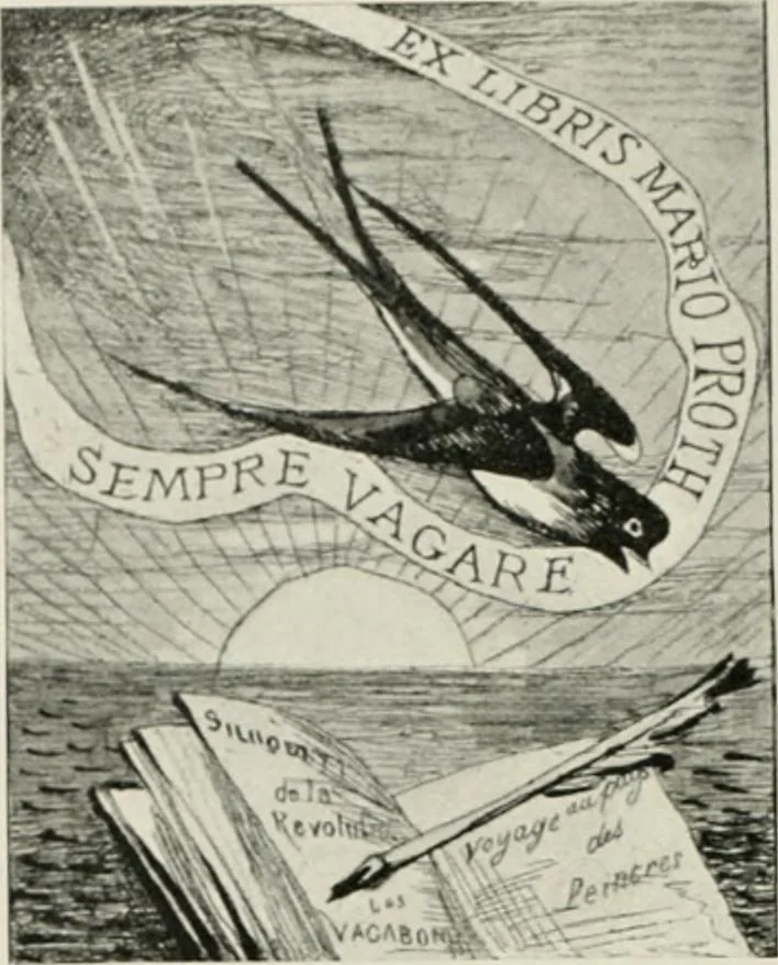 An illustration from Modern book-plates and their designers, 1898, leaf 77