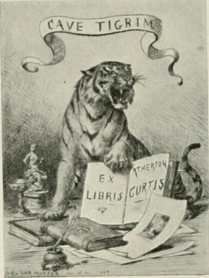 An illustration from Modern book-plates and their designers, 1898, leaf 77