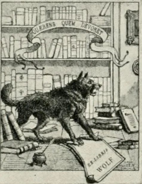 An illustration from Modern book-plates and their designers, 1898, leaf 78