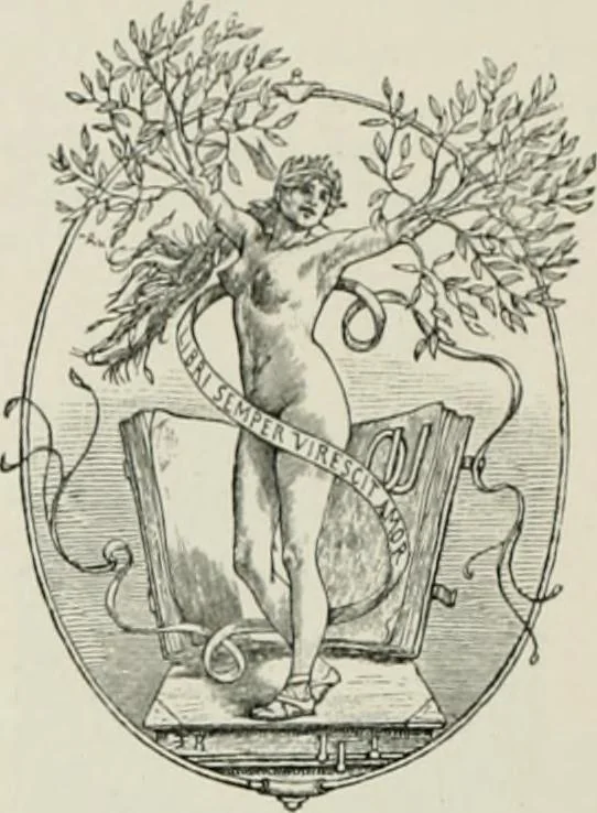 An illustration from Modern book-plates and their designers, 1898, leaf 79