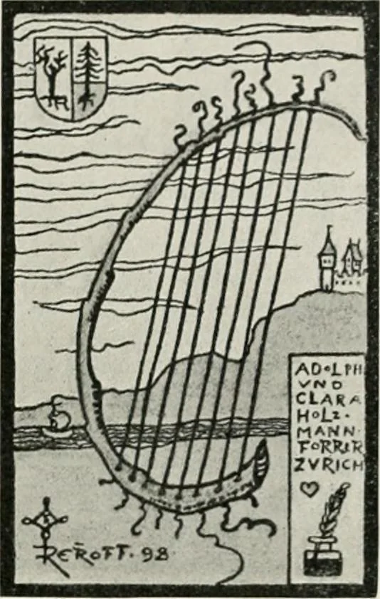 An illustration from Modern book-plates and their designers, 1898, leaf 80