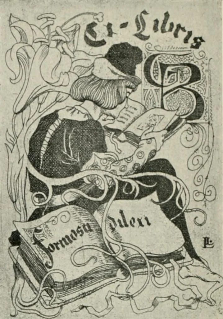 An illustration from Modern book-plates and their designers, 1898, leaf 81